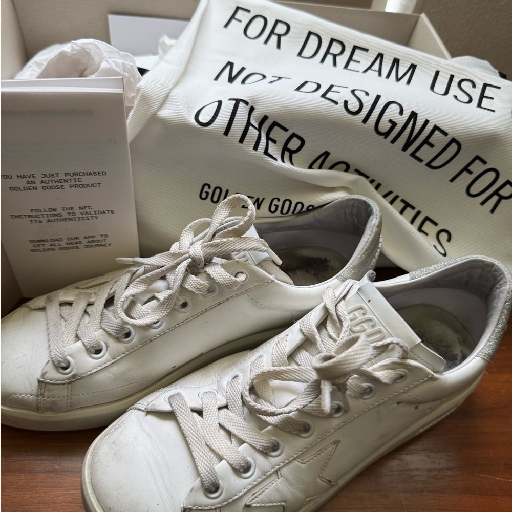 Golden Goose Prue Star White Women’s Sneakers Sz 36